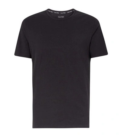 Calvin Klein Ultra-soft Modern Lounge Crewneck T-shirt In Black