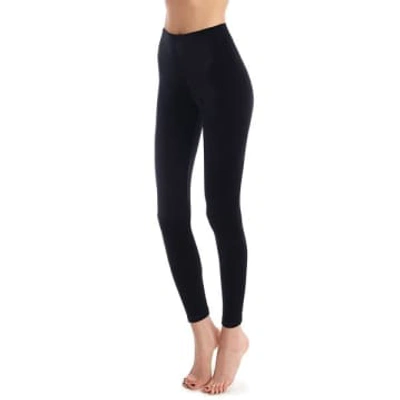 Commando Stretch-velvet Leggings In Black