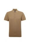 Asquith & Fox Mens Short Sleeve Performance Blend Polo Shirt (khaki) In Brown