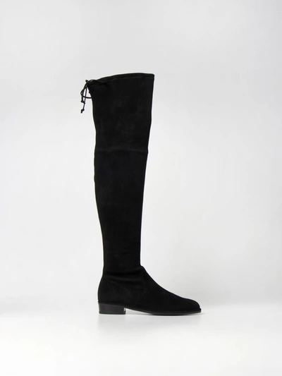 Stuart Weitzman 5050  Boot In Suede And Fabric In Black