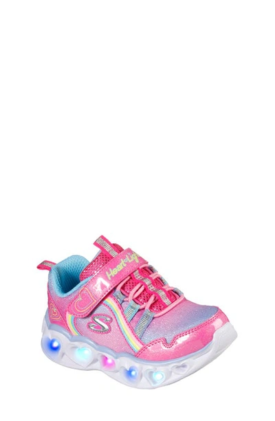 Skechers Kids' Heart Lights Rainbow Light-up Sneaker In Pink Metallic |  ModeSens