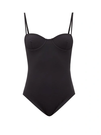 Totême Underwired Recycled-fibre Swimsuit In Black