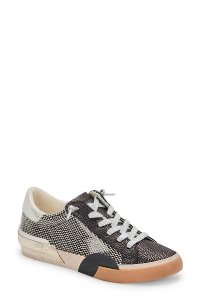 Dolce Vita Zina Lace-up Sneakers Women's Shoes In Mercury Leather