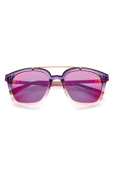 Lilly Pulitzerr 54mm Polarized Aviator Sunglasses In Purple Gold Gradient/purple