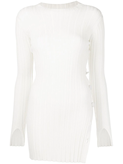 Adam Lippes Ribbed Cotton-blend Tunic In Ivory