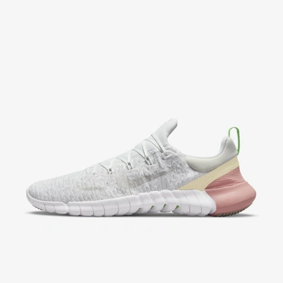 Nike Free Run 5.0 Men's Road Running Shoes In Off White/grey Fog/white