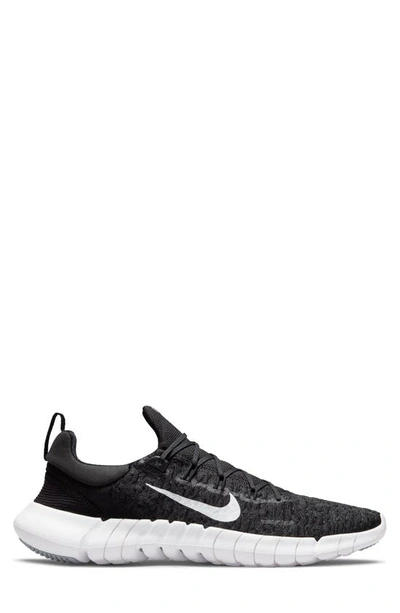 Nike Men's Free Run 5.0 Next Nature Running Sneakers From Finish Line In Black/white/dark Smoke Grey