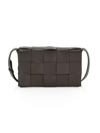 Bottega Veneta The Cassette Intrecciato Crossbody Bag In Golden Brown