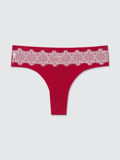 Uwila Warrior Vip Thong With Lace In Red