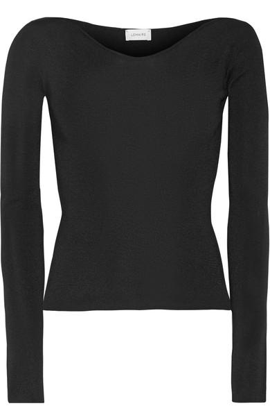 Lemaire Wool And Silk-blend Sweater In Black | ModeSens