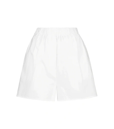 The Frankie Shop Lui Organic Cotton-poplin Boxer Shorts In White