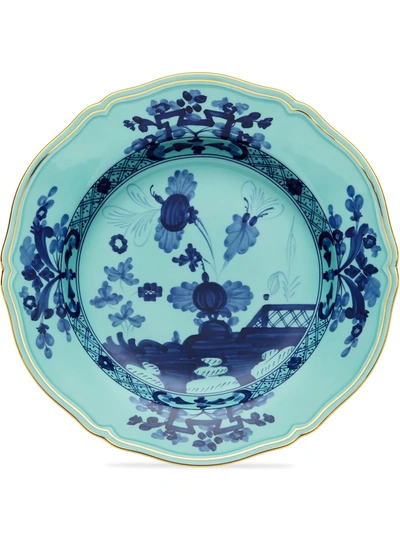 Ginori 1735 Oriente Italiano Set Of 2 Dinner Plates In Blue