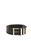 Balmain Quilted Leather Belt In Beige