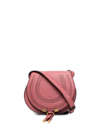 Chloé Dark Pink Small Marcie Cross-body Bag In 6s2 Faded Rose