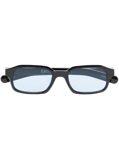 Flatlist Black Hanky Rectangle Sunglasses