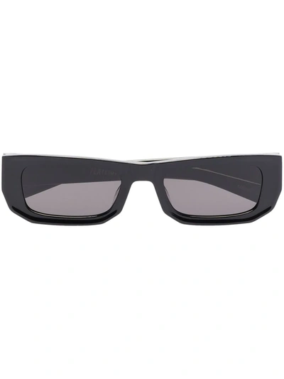 Flatlist Bricktop Rectangular-frame Sunglasses In Black