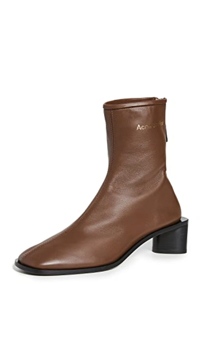 Acne Studios Bertine Ankle Boots In Brown