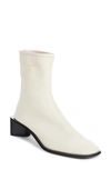 Acne Studios Bertine Ankle Boots In Off White Black