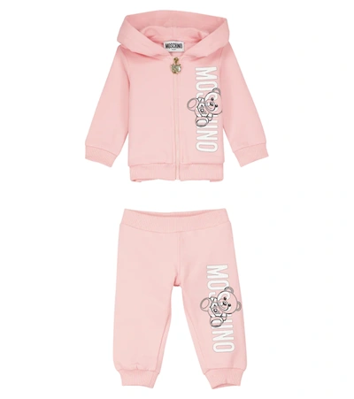 Moschino Babies' Kids Teddy Bear Logo Tracksuit (3-36 Months) In Pink
