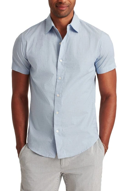 Bonobos Riviera Slim Fit Stretch Short Sleeve Button-up Shirt In River Blue