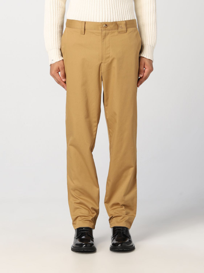 Burberry Tapered Chino Trousers In Beige