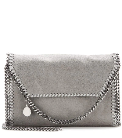 Stella Mccartney Faux Leather Mini Shoulder Bag In Grey