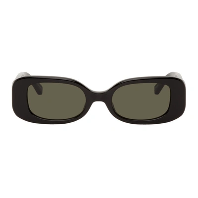 Linda Farrow Black Lola Rectangular Sunglasses
