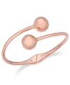 Kate Spade Golden Girl Bauble Open Hinged Cuff In Rose Gold