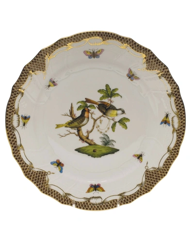 Herend Rothschild Bird Brown Motif 11 Dinner Plate