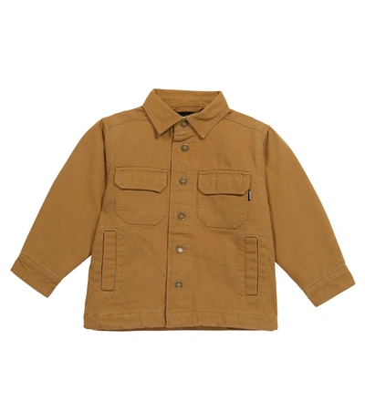 Molo Teen Henley Overshirt Jacket In Brown