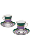 La Doublej Set Of 2 Espresso Cups In Rainbow Viola