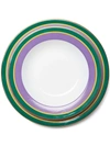 La Doublej Set Of 2 Soup And Dinner Plates In Rainbow Viola