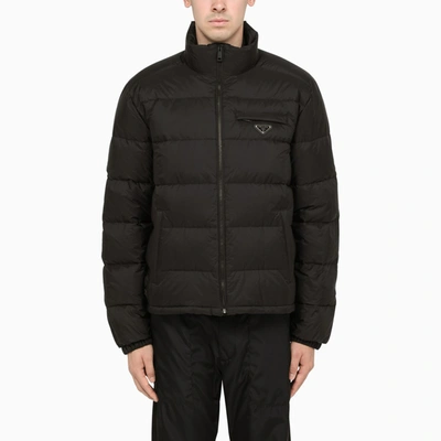 Prada Black Logo-plaque Down Jacket