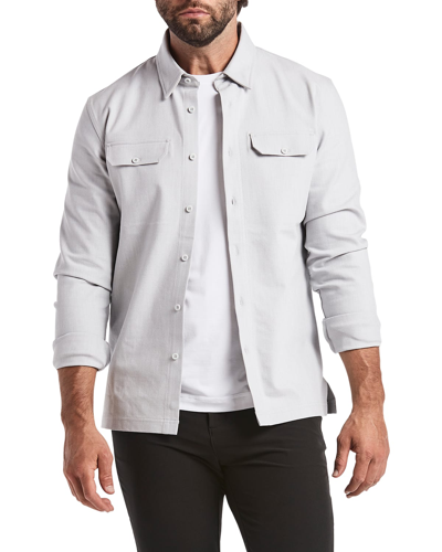 Public Rec Men's Stretch Thermal Button-up Shirt In Heather Silver