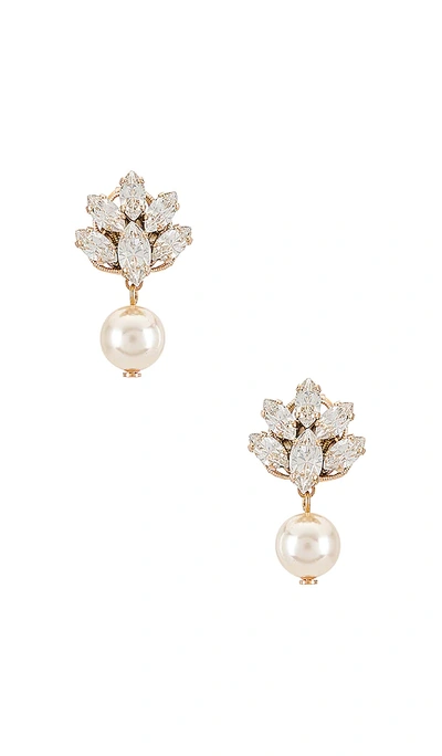 Anton Heunis Pedant Crystal Cluster Earrings In 珍珠