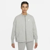 Nike Sportswear Essential Women's Fleece Cardigan In Dark Grey Heather/white