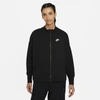 Nike Women's  Sportswear Essential Fleece Cardigan In Black/white