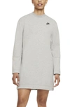 Nike Sportswear Tech Fleece Women's Long-sleeve Dress In Dark Grey Heather,black
