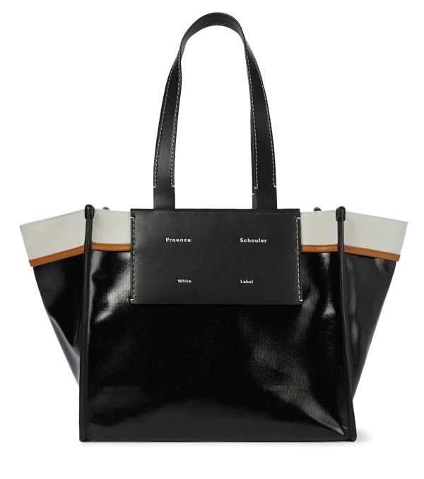Proenza Schouler White Label Large Morris Coated Canvas Tote - Grey