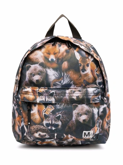 Molo Kids'  Backpack Forest Animals One Size In Brown