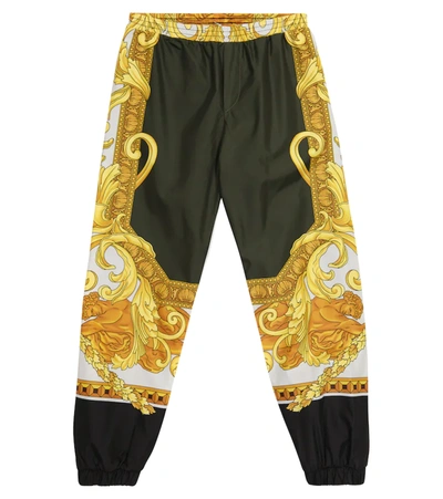 Versace Kids' Medusa Renaissance Print Sweatpants In Gold