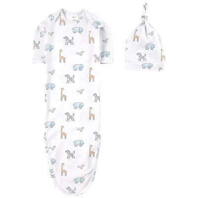 Aden + Anais White Jungle Jammin' Knotted Baby Body