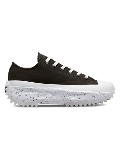 Converse Grey Speckle Run Star Hike Low Sneakers In Black