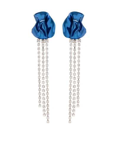 Sterling King Georgia Crystal-embellished Drop Earrings In Silver