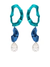 Sterling King Blue Inside Out Crystal Drop Earrings