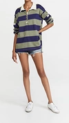 Free People Peyton Rugby Shirt In Olive