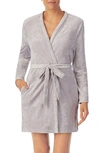 Kate Spade Spade Pattern Short Robe In Silver Grey