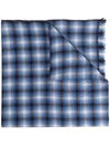 Isabel Marant Dash Checked Wool-cashmere Scarf In Blue