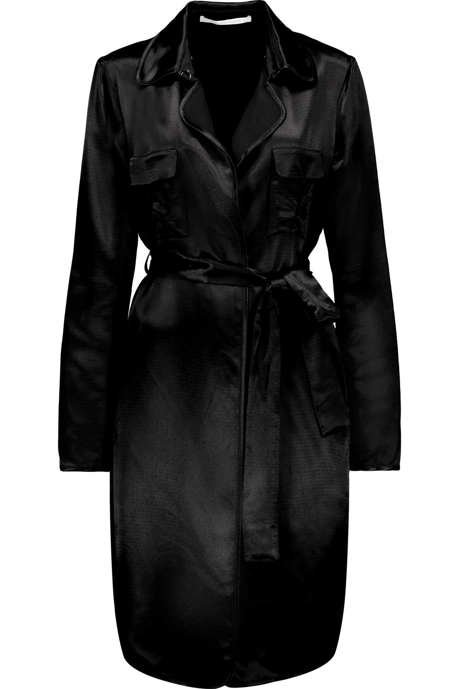 Diane Von Furstenberg Blaine Belted Satin Jacket | ModeSens