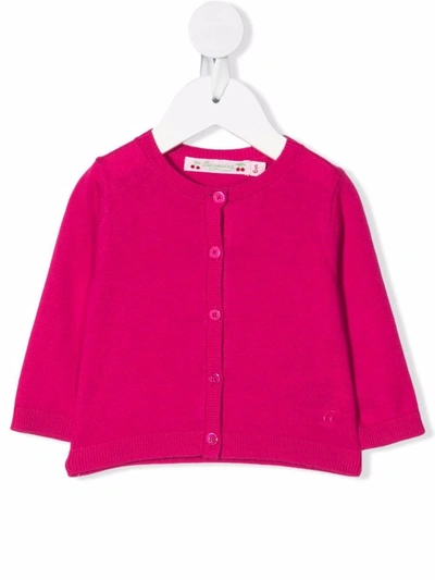 Bonpoint Babies' Teyana Cherry-embroidered Cardigan In Pink